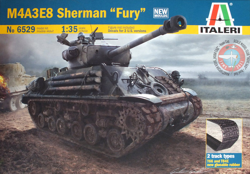 6529  техника и вооружение  M4A3E8 Sherman "FURY" (1:35)