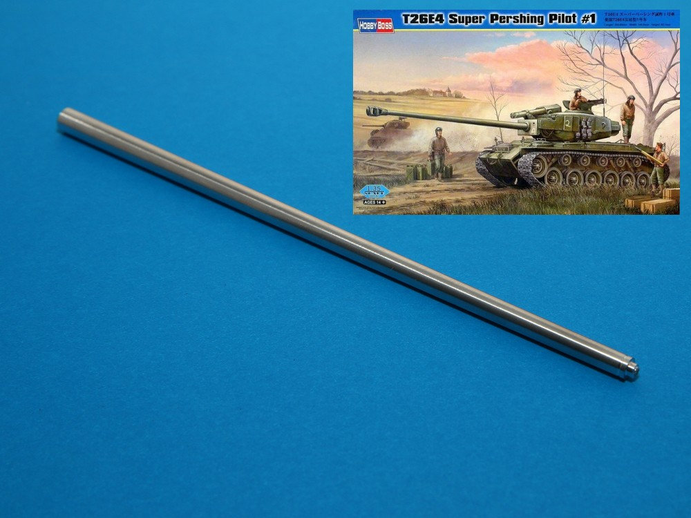 MG-3567  металлические стволы  90-мм T26E4 Super Pershing (Hobby Boss. Tamiya) без дульника  (1:35)