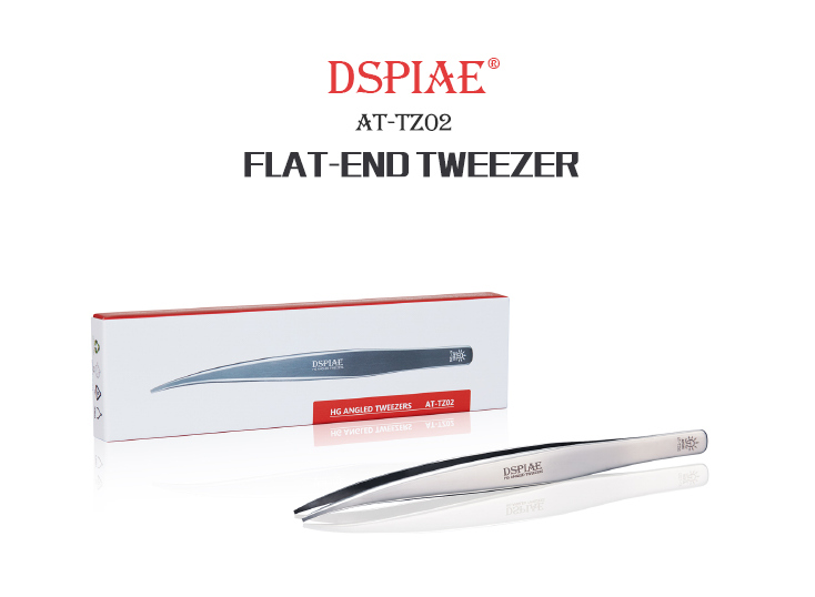 AT-TZ02  ручной инструмент  Пинцет 122мм Flat-End Tweezer