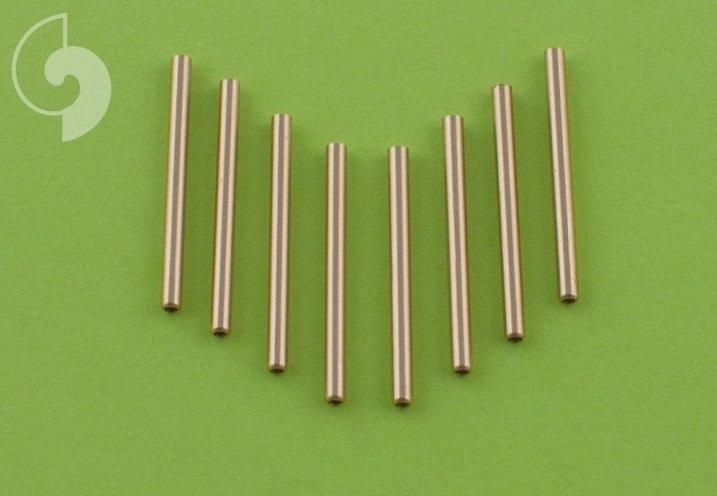 AM-48-002  металлические стволы  P-47 Thunderbolt .50 Browning M2 barrels  (1:48)