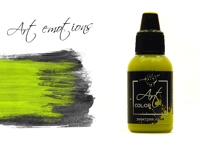 ART089  краска  Art Color Электрик лайм (Elektrik lime) 18мл.  арт. ART89