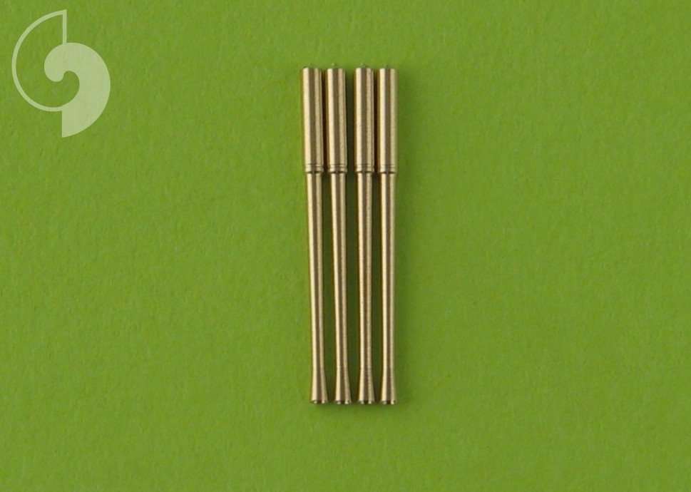 AM-72-017  металлические стволы  Стволы к японской авиапушке Type 99 Mark 2 20мм 4шт.  (1:72)