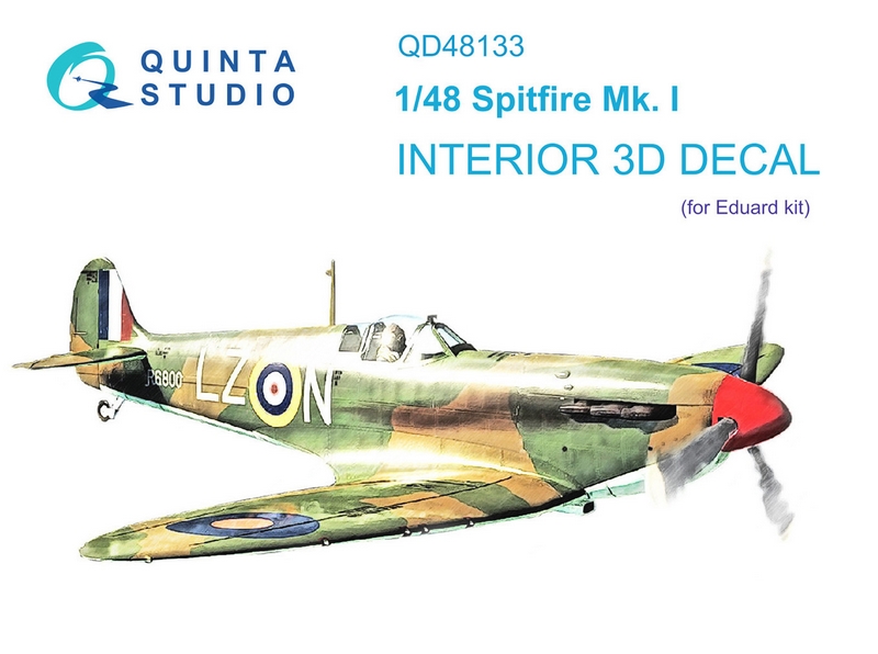 QD48133  декали  3D Декаль интерьера кабины  Spitfire Mk.I (Eduard)  (1:48)