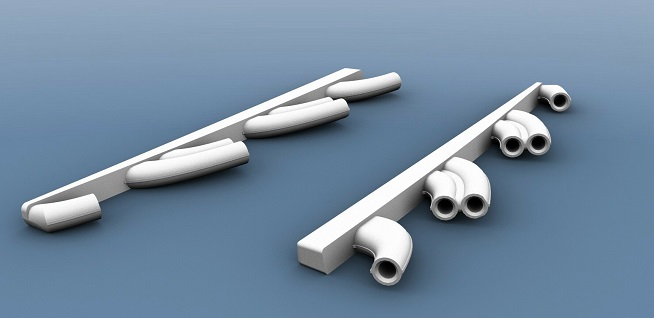 RS48097  дополнения из смолы  ЛаГГ-3 Выхлопные патрубки. (3Д печать)  (1:48)