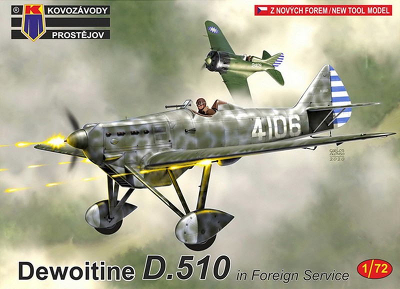 KPM0185  авиация  Dewoitine D.510 "In foreign service"  (1:72)