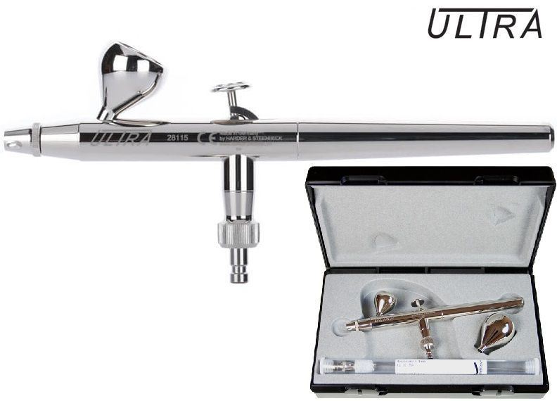 HS-125533  аэрография  Аэрограф Ultra Two in One nozzle set 0.2 + 0.4mm, tank 2+5 ml.