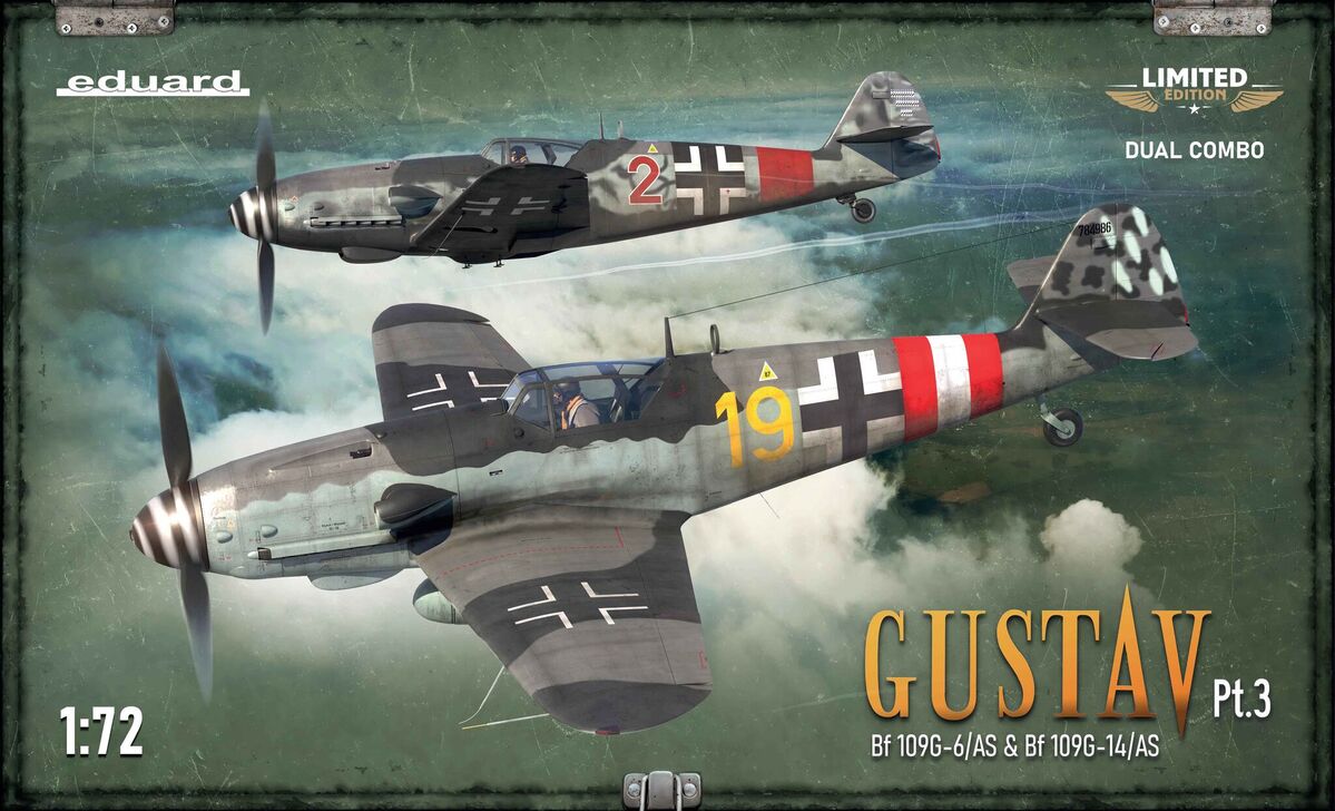 2150  авиация  Limited Dual Combo Gustav Pt. 3 Bf 109 G-6/AS & G-14/AS  (1:72)