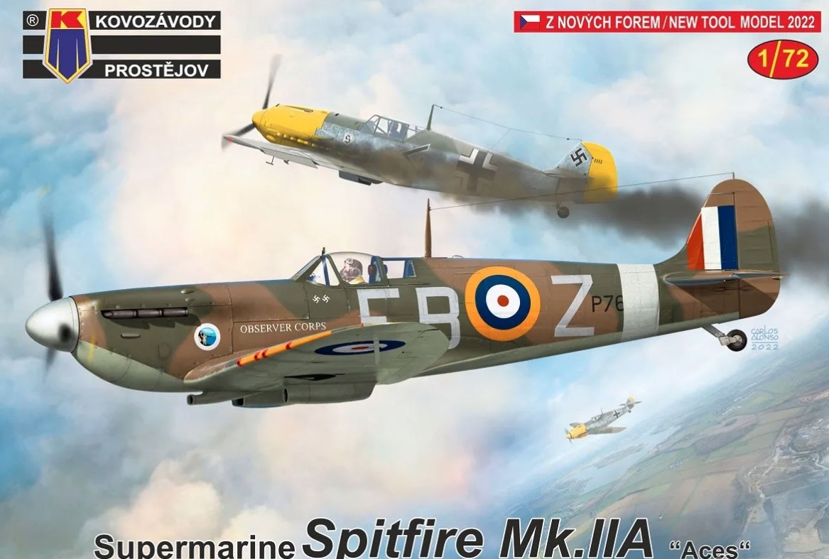 KPM0306  авиация  Supermarine Spitfire Mk.IIA "Aces"  (1:72)