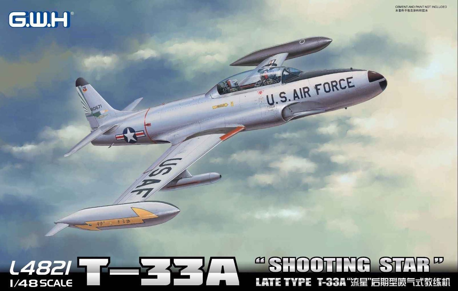 L4821  авиация  T-33A "Shooting Star" Late Type  (1:48)