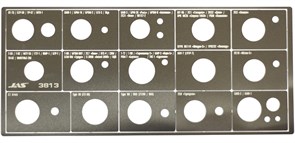 3813  инструменты для работы с краской  Трафарет для окраски катков гусеничной техники.