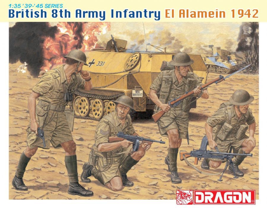 6390  фигуры  British 8th Army Infantry El Alamein 1942  (1:35)