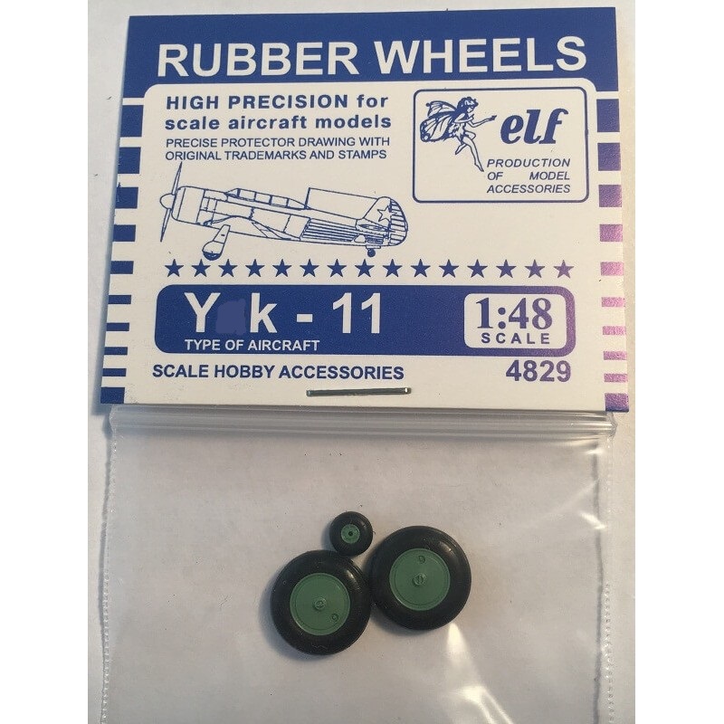 4829  дополнения из пластика  Rubber Wheels. ОКБ Яковлева 11  (1:48)