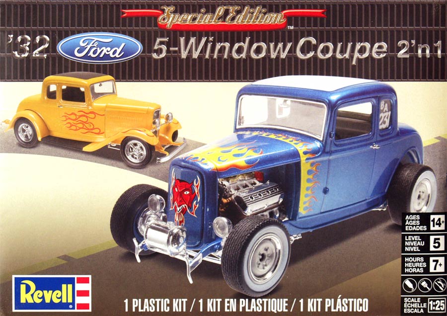 14228  автомобили и мотоциклы  1932 F 5-Window Coupe 2 in 1  (1:25)