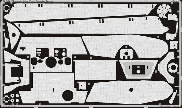 35683  фототравление  Zimmerit King Tiger Porsche for DRAGON kit  (1:35)