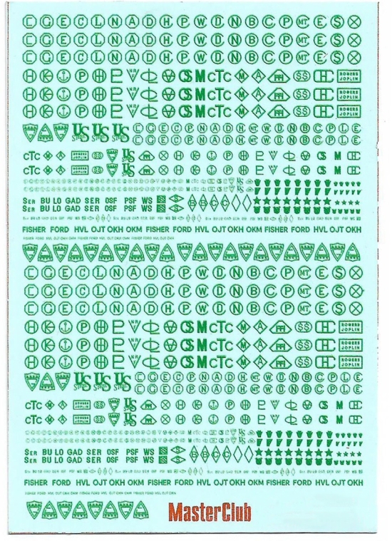 MCD48-002  декали  3D Decal casting symbols for US AFV  (1:48)