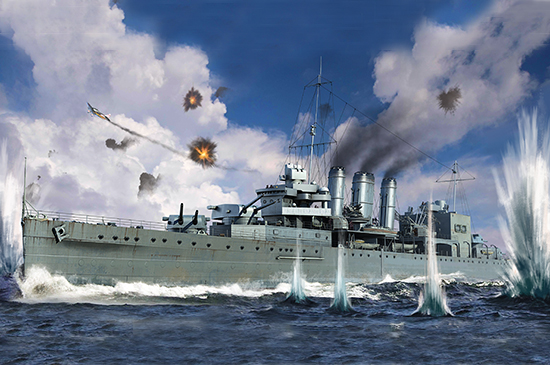 06734  флот  HMS Cornwall  (1:700)