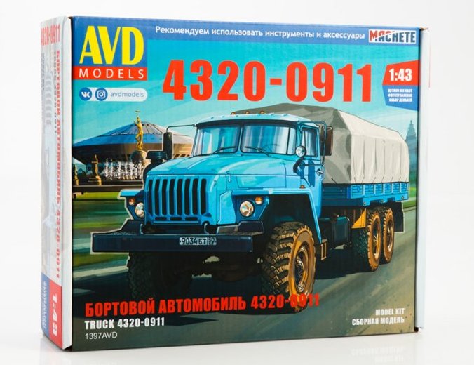 1397AVD  автомобили и мотоциклы  Автомобиль 4320-0911 бортовой  (1:43)