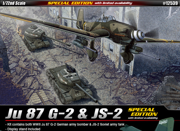 12539  авиация  Ju 87 G-2 & JS-2  (1:72)