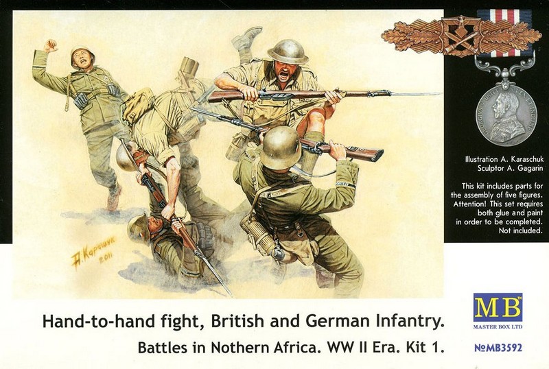 MB3592  фигуры  Рукопашная схватка немцы/британцы (1:35)