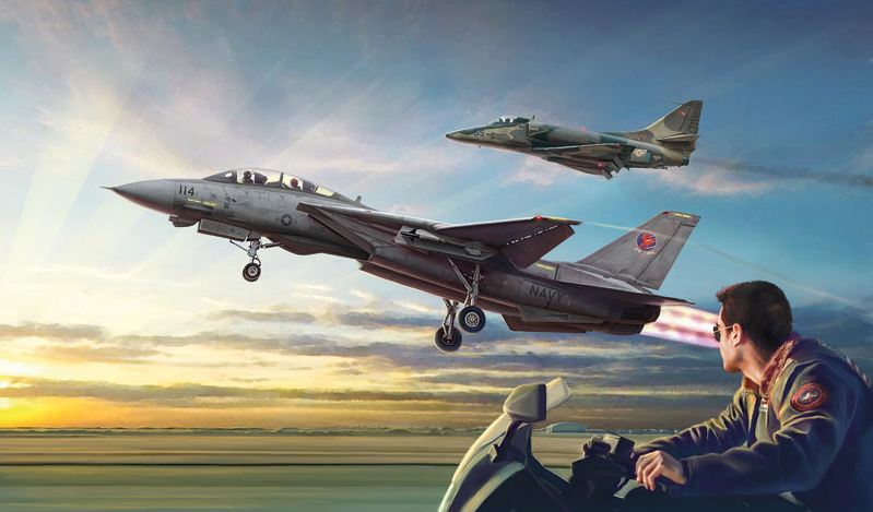 1422  авиация  "Top Gun" F-14A vs A-4F  (1:72)