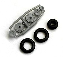 7225  дополнения из пластика  Rubber Wheels. M&G-17  (1:72)