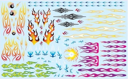 MKA033  декали  Fantastic Flames Decal Pack  (1:25)