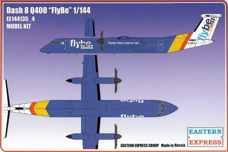 144135_4  авиация  Dash 8 Q400 FlyBe (1:144)