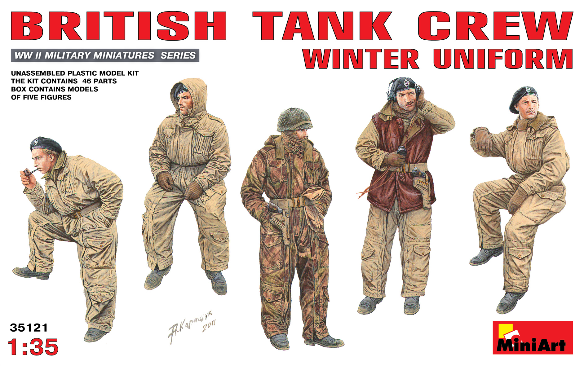 35121  фигуры  BRITISH TANK CREW WINTER UNIFORM  (1:35)