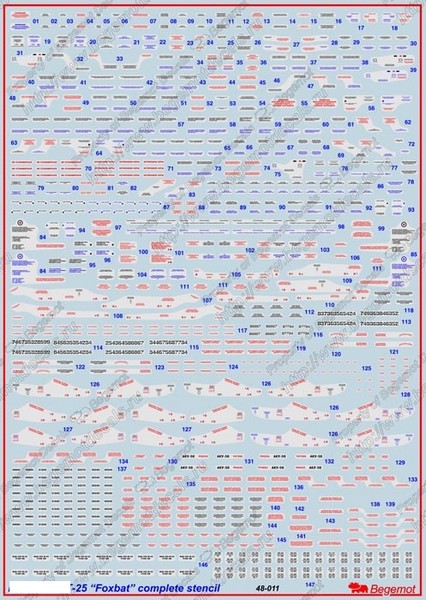 48011  декали  М-25 технические надписи  (1:48)