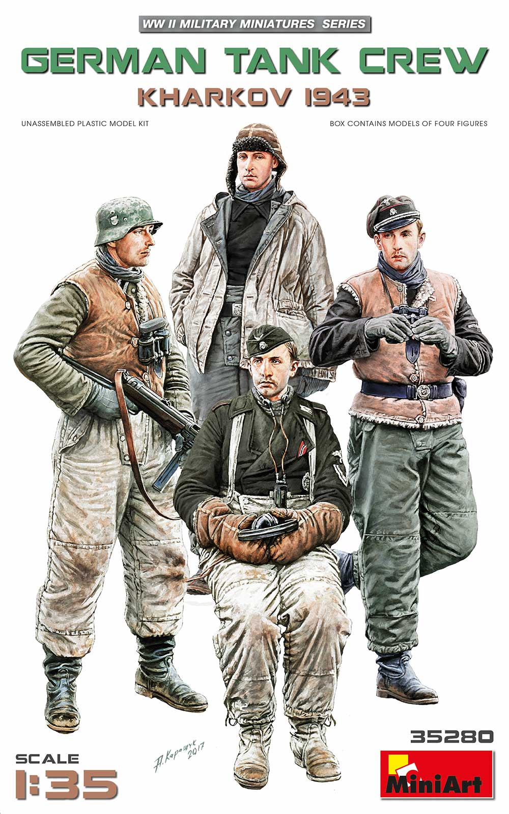 35280  фигуры  German Tank Crew Kharkov 1943  (1:35)