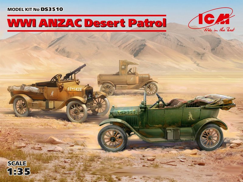 DS3510  техника и вооружение  WWI ANZAC Desert Patrol  (1:35)