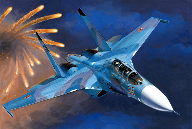 01645  авиация  ОКБ Сухого-27UB Flanker C  (1:72)