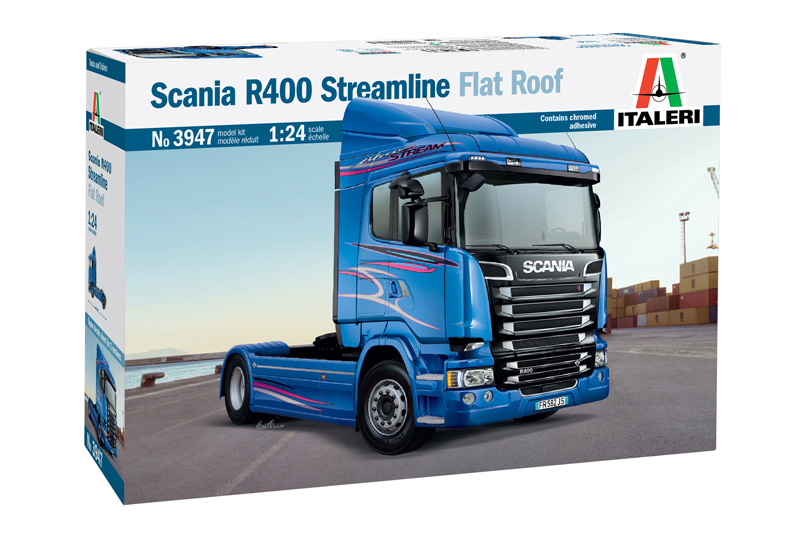 3947  автомобили и мотоциклы  SCANIA R400 STREAMLINE Flat Roof  (1:24)
