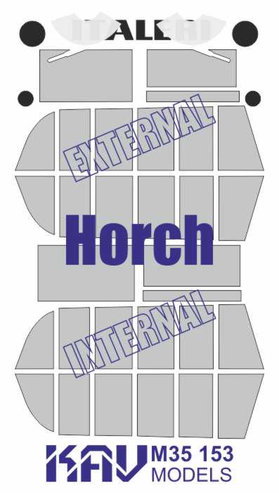 KAV M35 153  Маски окрасочные  Окрасочная маска на Horch (Italeri/Звезда)  (1:35)