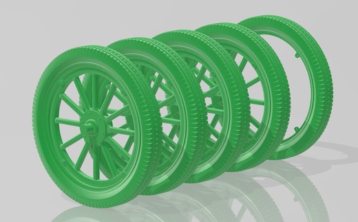 DMS-35024  дополнения из смолы  Комплект колёс для Форд Т  (1:35)