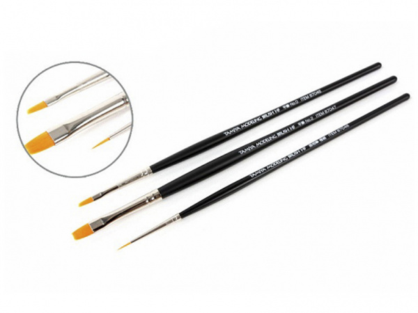 87067  кисти  Набор кистей стандартный 3 шт. Синтетика