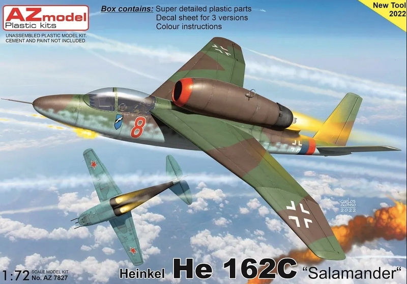 AZ7827  авиация  He-162C "Salamander"  (1:72)