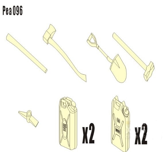 PEA096  фототравление  Канистры для Stryker (1:35)