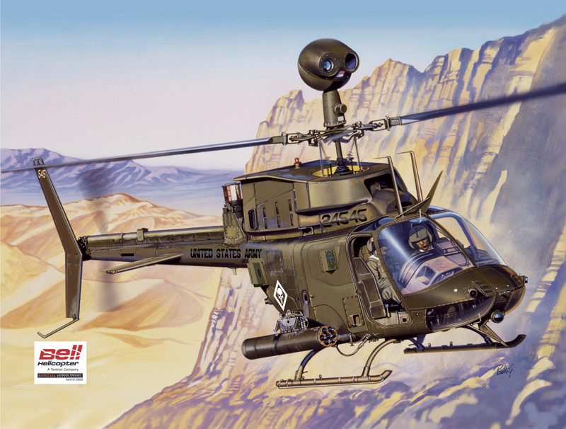 2704  авиация  OH-58D KIOWA (1:48)