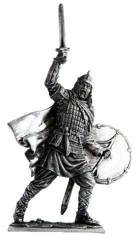 232 M  миниатюра  Дружинник. Киевская Русь, конец 10-серидина 11 века