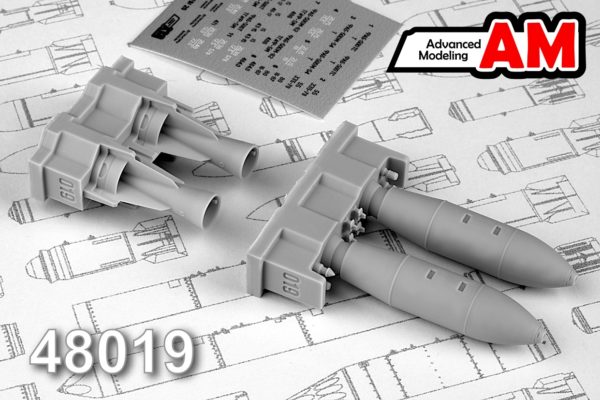 AMC 48019  дополнения из смолы  ФАБ-500М-62 фугасная авиабомба калибра 500 кг  (1:48)