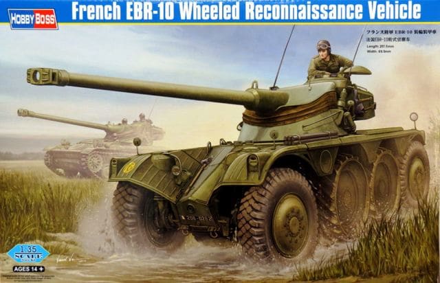 82489  техника и вооружение БТР French EBR-10 Wheeled Reconnaissance Vehicle  (1:35)