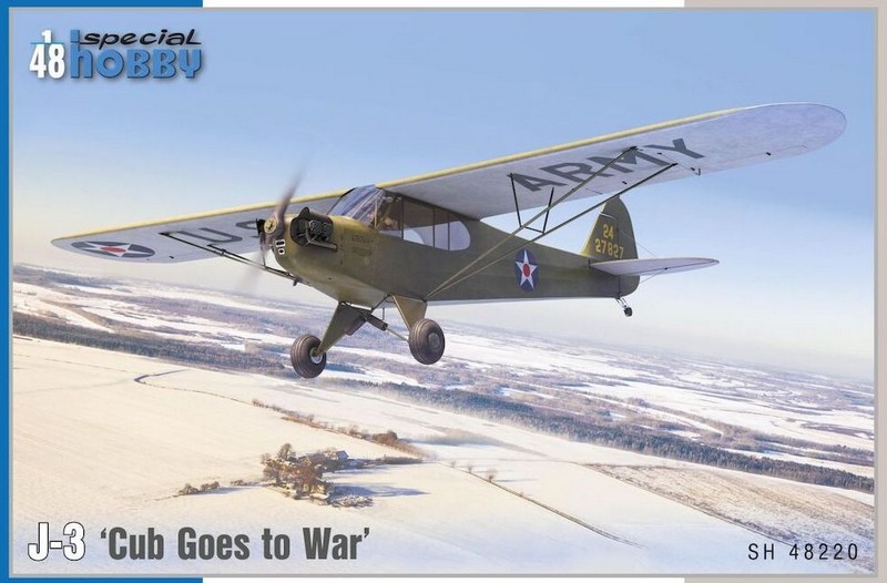 SH48220  авиация  J-3 "Cub goes to war"  (1:48)