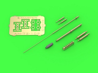 AM-72-109  металлические стволы  30мм ствол пушки M230 и ПВД для вертолета AH-64 Apache (1:72)