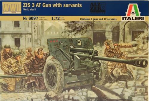 6097  техника и вооружение  WWII ZIS 3 AT Gun with servants (1:72)