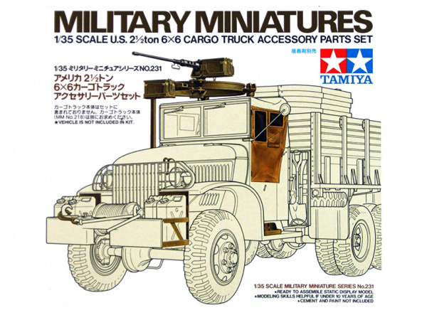 35231  техника и вооружение  U.S. 2 1/2ton 6x6 Cargo Truck Accessory Parts Set  (1:35)