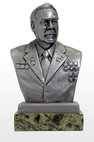 BustMet1/10-07  миниатюра  Бюст  Брежнев Л.И.  (1:10)
