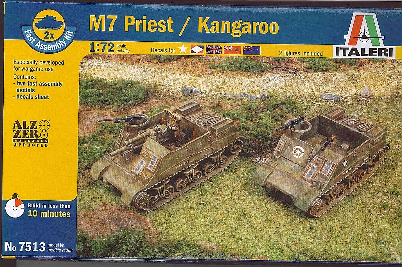 7513  техника и вооружение  САУ M7 Priest/Kangaroo (1:72)