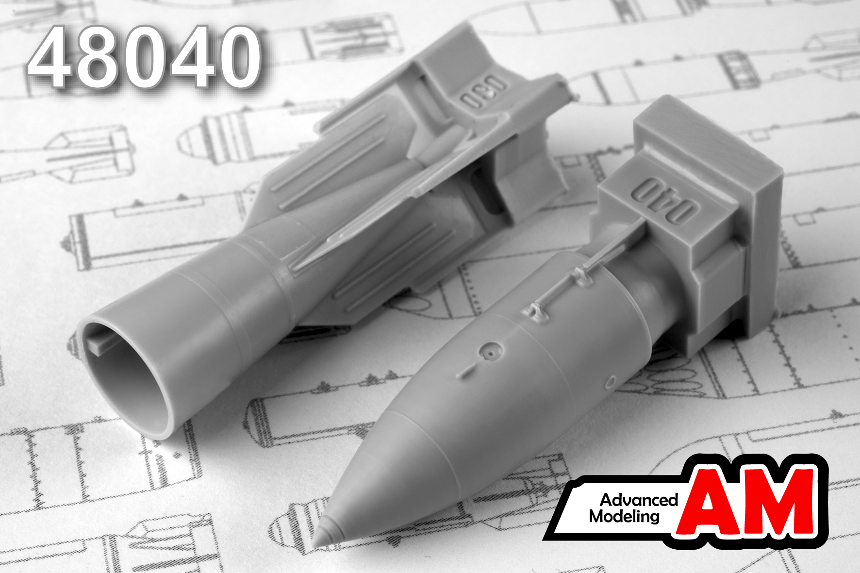 AMC 48040  дополнения из смолы  Имитационная ядерная бомба ИАБ-500 (РН-24)  (1:48)