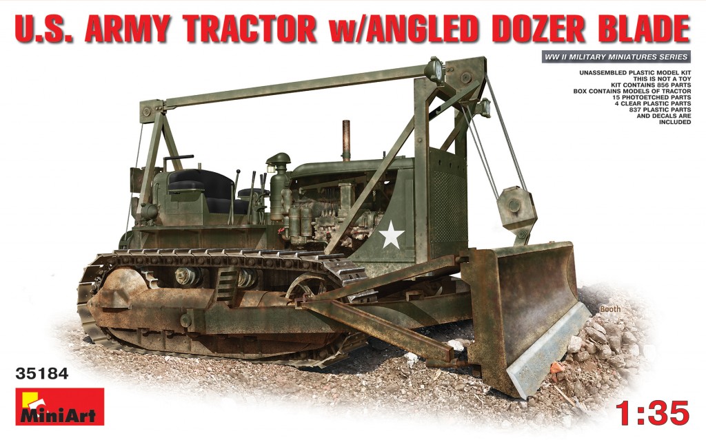 35184  техника и вооружение  U.S. ARMY TRACTOR w/ANGLED DOZER BLADE  (1:35)
